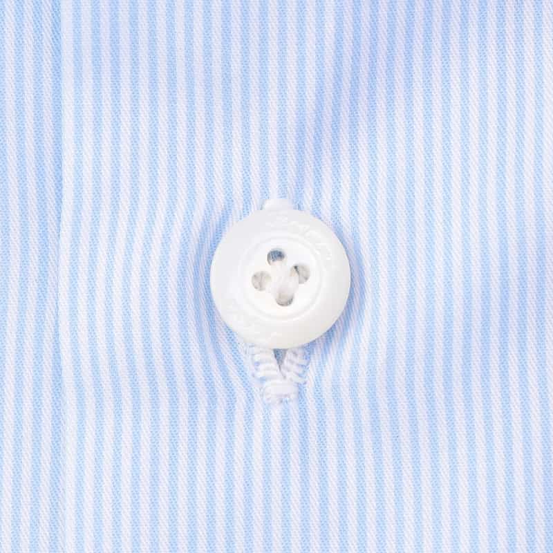 FINAMORE ストライプ柄ドレスシャツ "MILANO" LIGHT BLUE