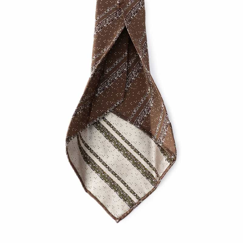 ATTO VANNUCCI FIRENZE メランジストライプ柄セッテピエゲタイ BEIGE