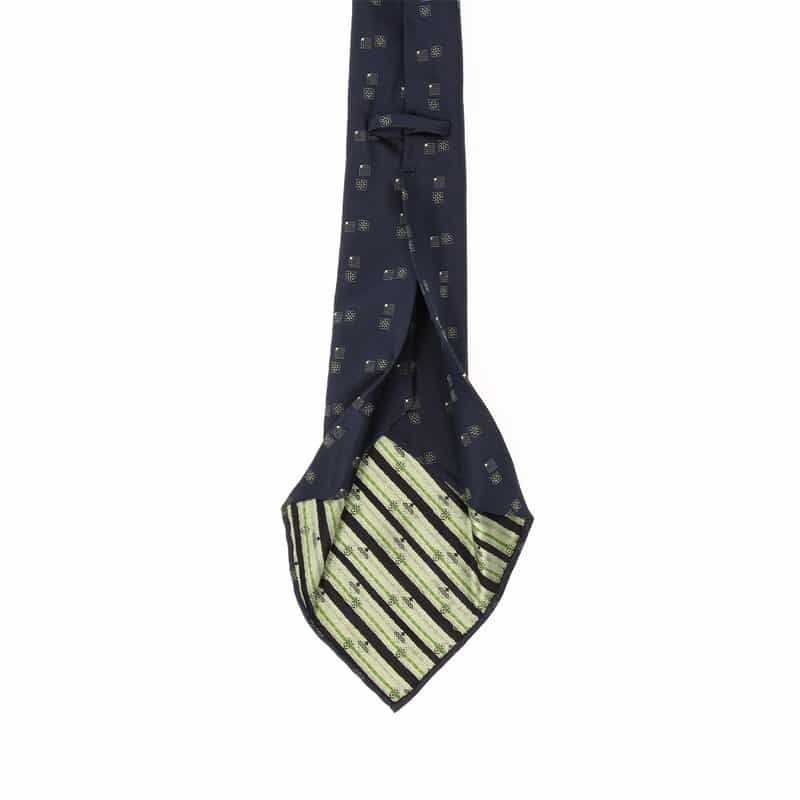 ATTO VANNUCCI FIRENZE スクエア柄セッテピエゲタイ NAVY