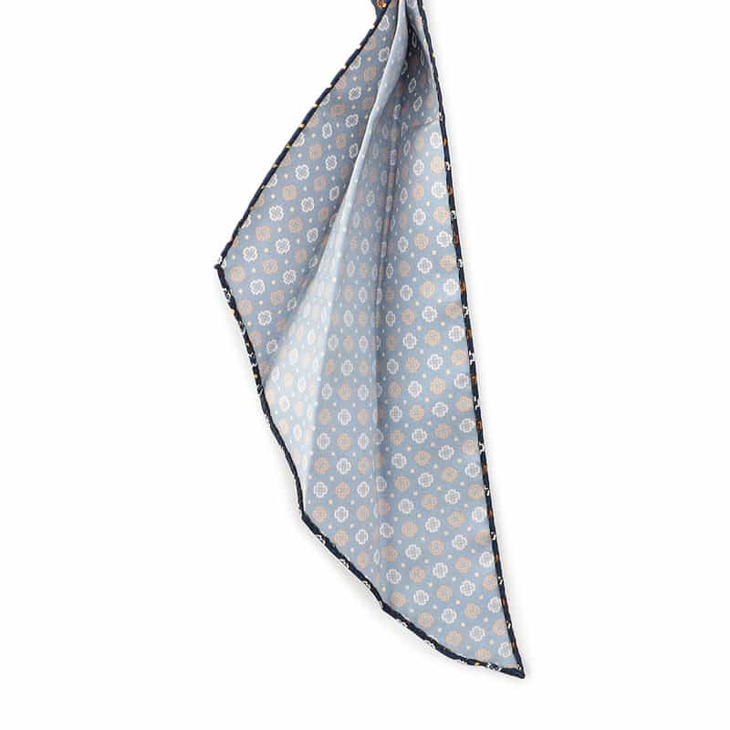 ATTO VANNUCCI FIRENZE 小紋柄アスコットタイ NAVY