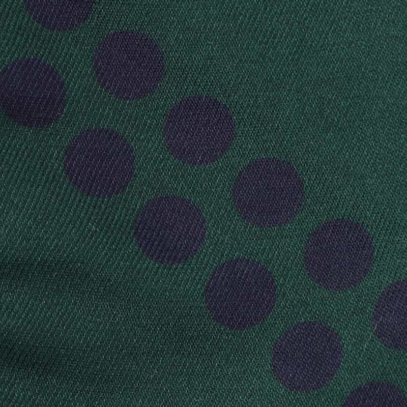 ATTO VANNUCCI FIRENZE ドットストライプ柄アスコットタイ GREEN