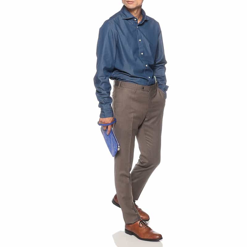 MOREAU PARIS "SAINT TROPEZ" クラッチバッグ BLUE