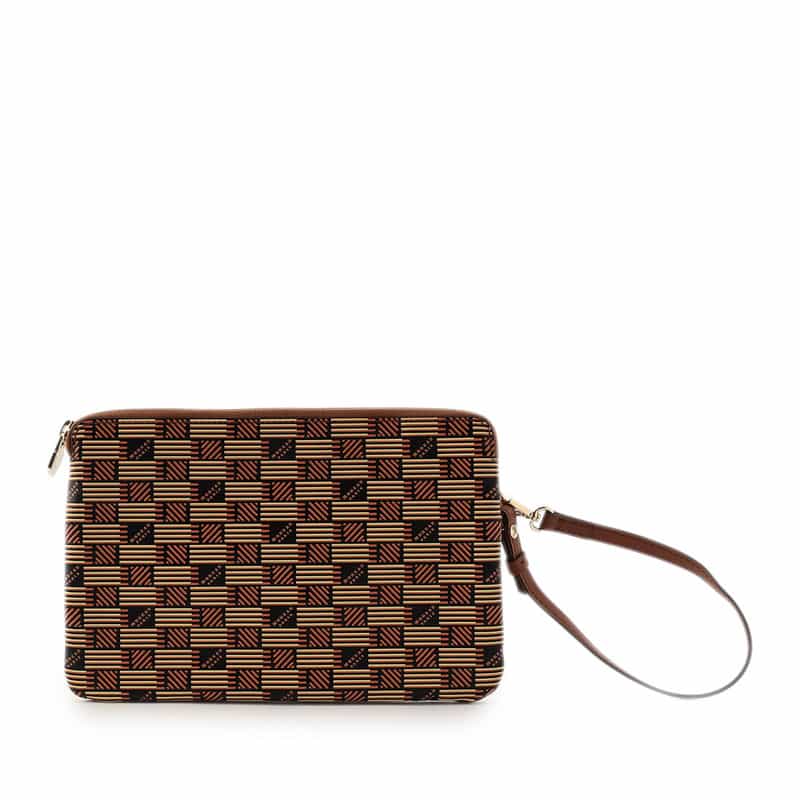 MOREAU PARIS "SAINT TROPEZ" クラッチバッグ BROWN