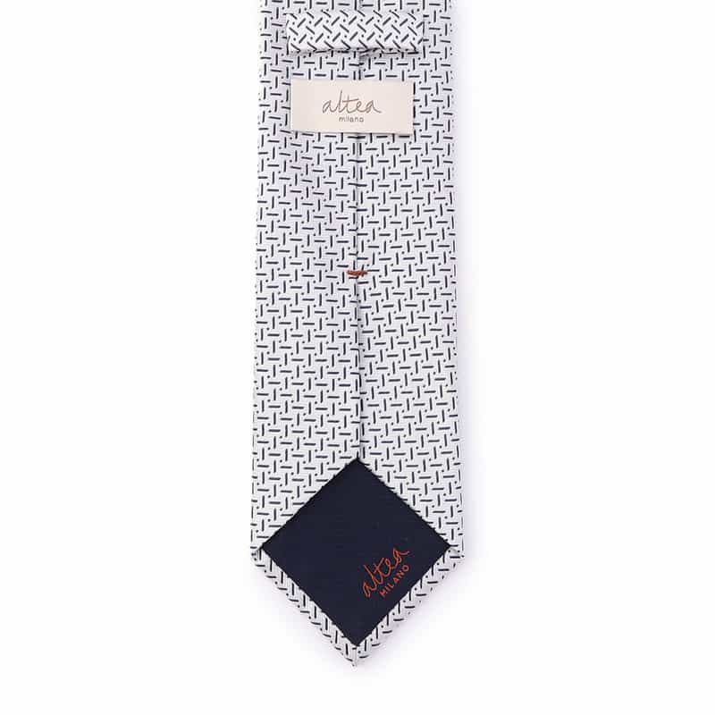 ALTEA ジオメトリック柄タイ WHITE
