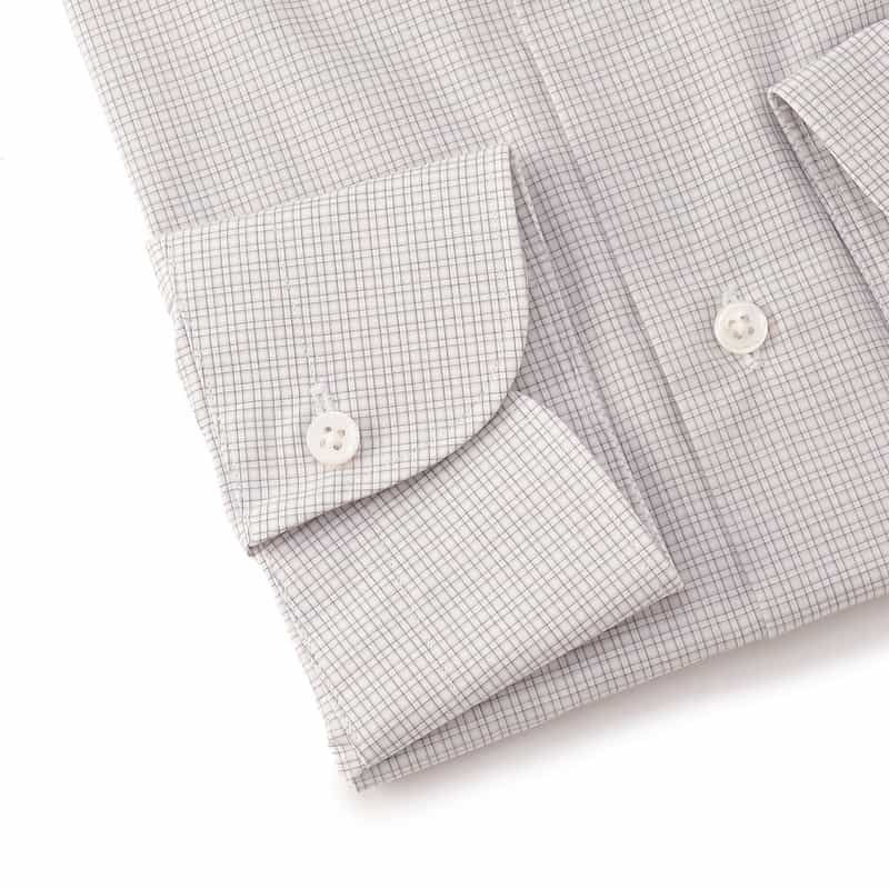 BARNEYS NEW YORK グラフチェック柄ドレスシャツ "MANHATTAN" GRAY