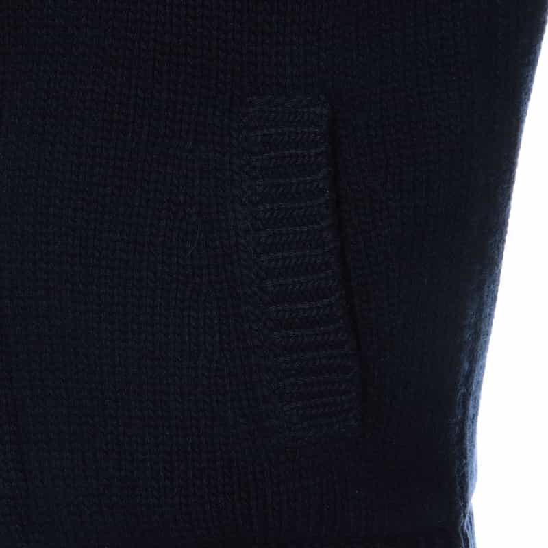 HERNO "RESORT" スタンドカラーニットブルゾン NAVY
