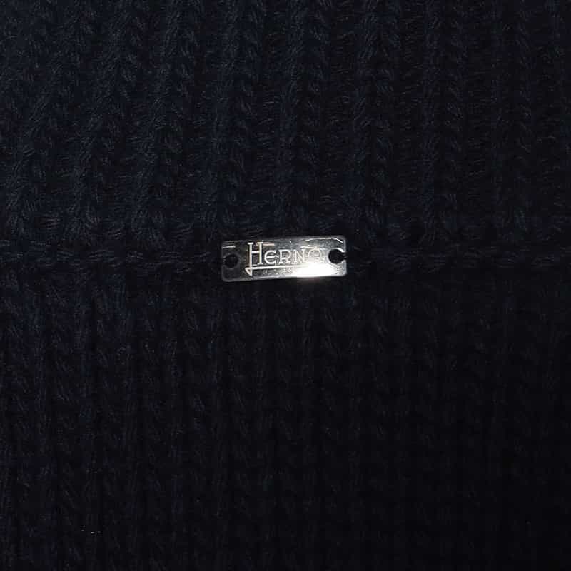 HERNO "RESORT" スタンドカラーニットブルゾン NAVY