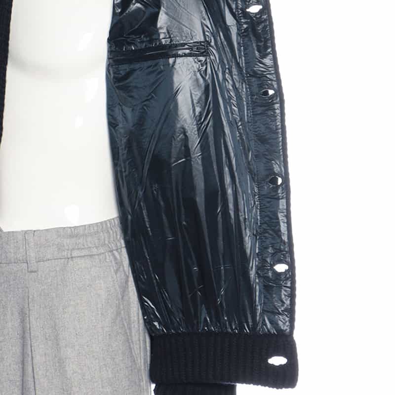 HERNO "RESORT" スタンドカラーニットブルゾン NAVY