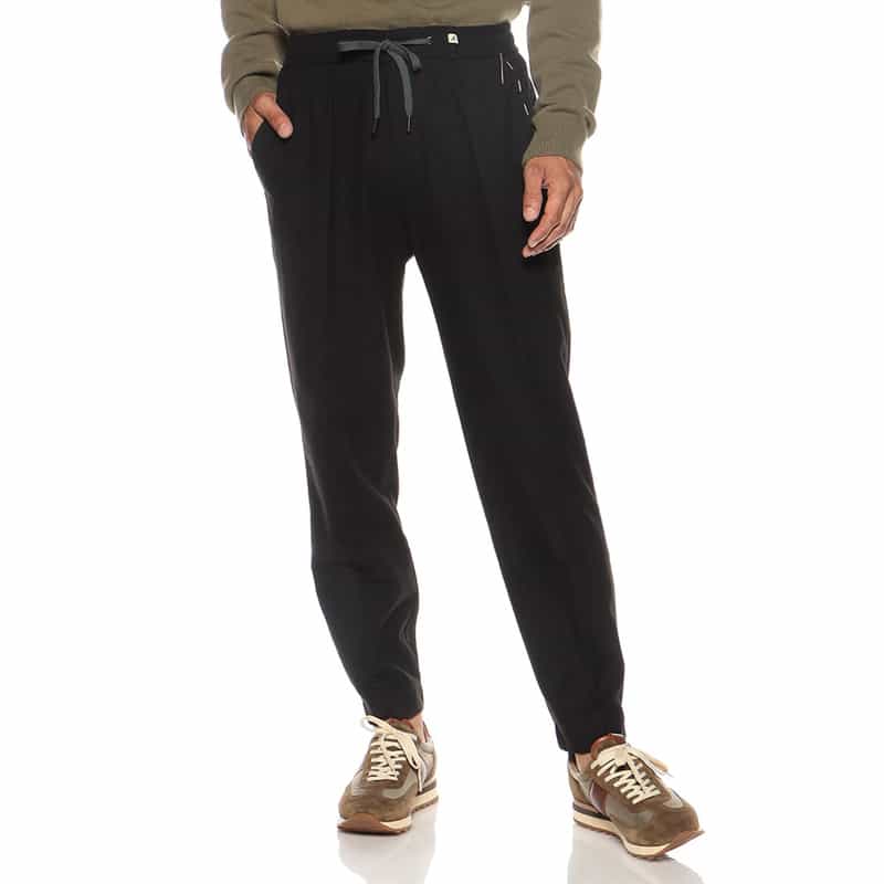 MYTHS ライトフラノイージーパンツ BLACK