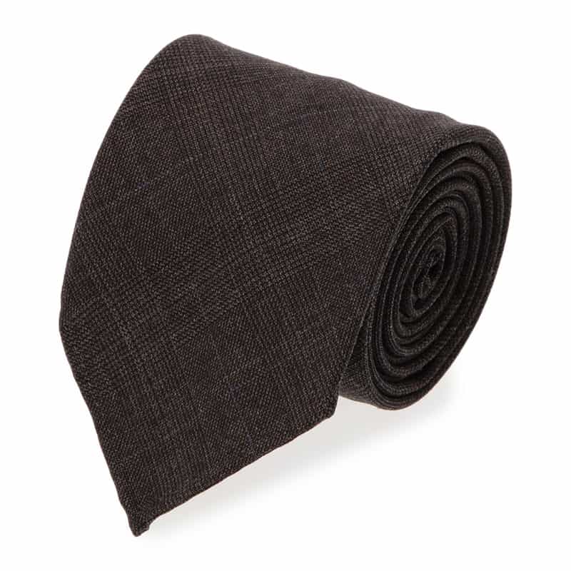 AD&C チェック柄タイ BROWN