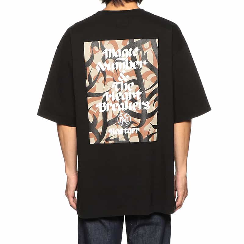 MAGIC NUMBER MAGIC NUMBER X BEDWIN & THE HEARTBREAKERS バーニーズ　ニューヨーク限定バックプリントTシャツ BLACK