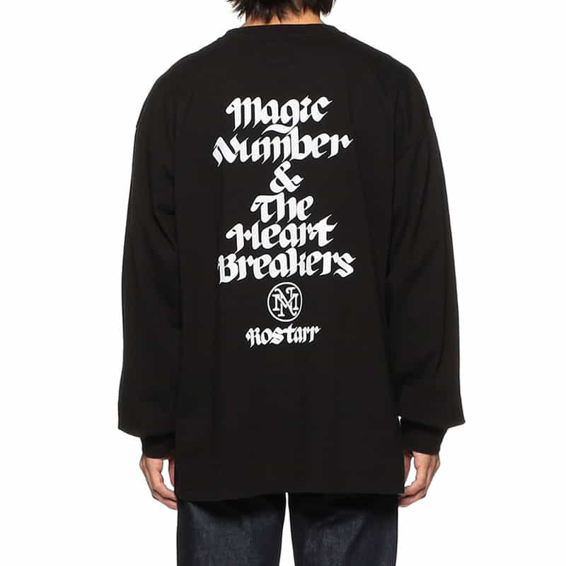 MAGIC NUMBER MAGIC NUMBER X BEDWIN & THE HEARTBREAKERS バーニーズ ニューヨーク限定バックプリントロングスリーブカットソー BLACK