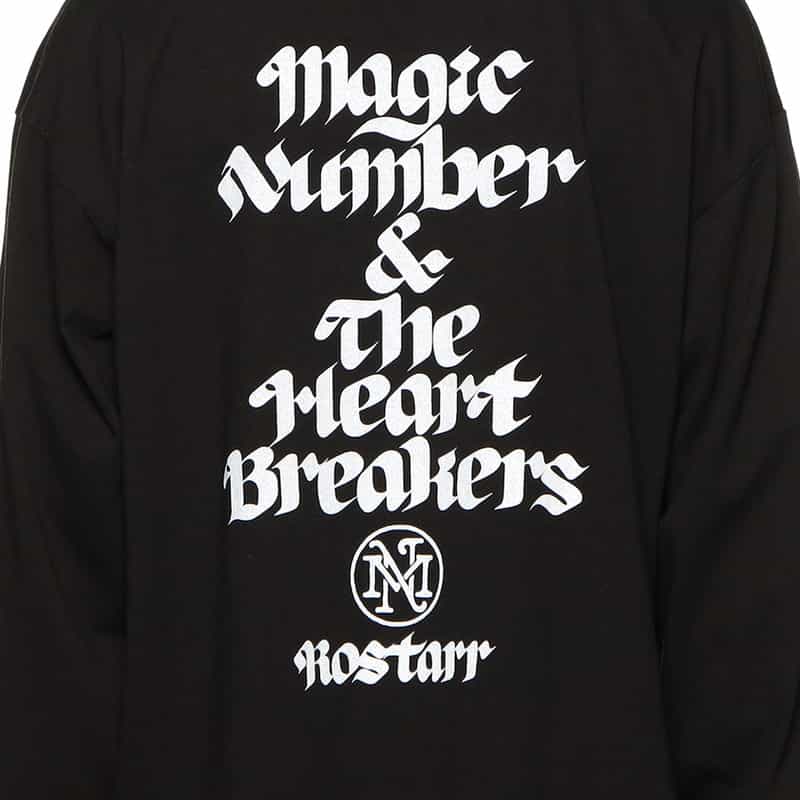 MAGIC NUMBER MAGIC NUMBER X BEDWIN & THE HEARTBREAKERS バーニーズ ニューヨーク限定バックプリントロングスリーブカットソー BLACK