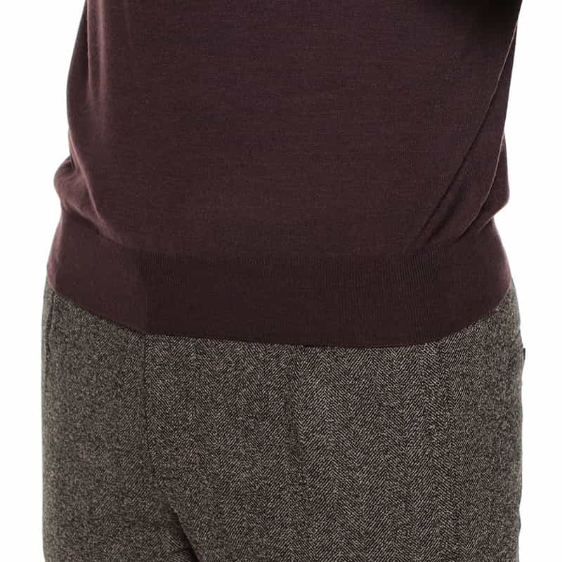 FILIPPO DE LAURENTIIS バーニーズ ニューヨーク限定モックネックニットプルオーバー WINE