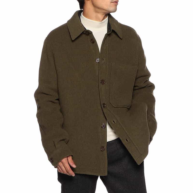 T_COAT ウールシャツジャケット "TO" KHAKI