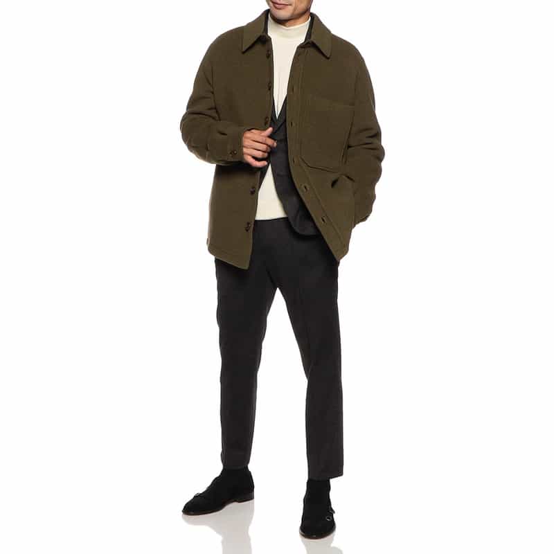 T_COAT ウールシャツジャケット "TO" KHAKI