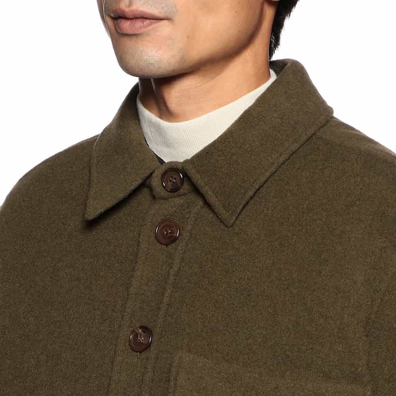 T_COAT ウールシャツジャケット "TO" KHAKI