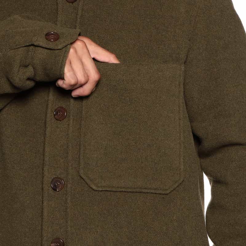 T_COAT ウールシャツジャケット "TO" KHAKI