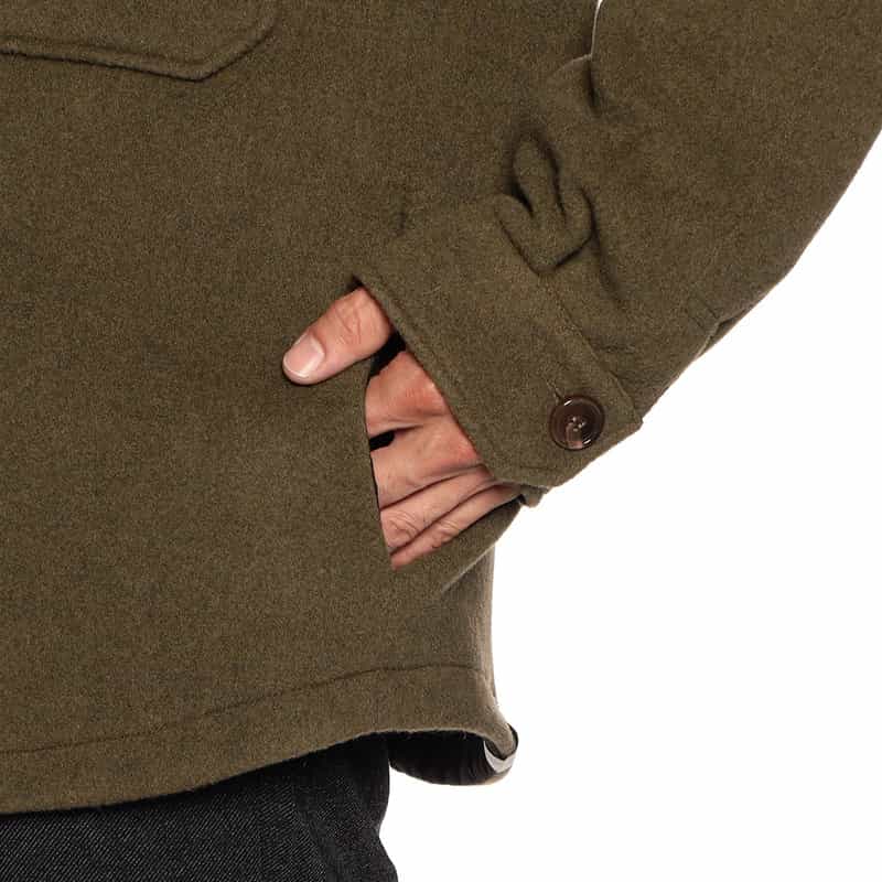 T_COAT ウールシャツジャケット "TO" KHAKI