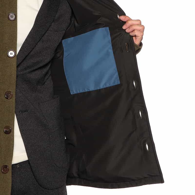 T_COAT ウールシャツジャケット "TO" KHAKI