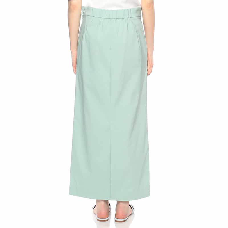 BARNEYS NEW YORK ウォッシャブルIラインスカート LIGHT GREEN