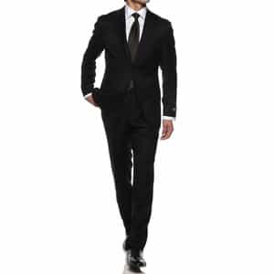 【美品】 バーニーズニューヨーク MADISON スーツ 2Bネイビー 48 マイクロ千鳥柄スーツ（2178464）｜BARNEYS NEW YORK(バーニーズ