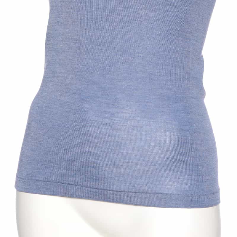 OSCALITO ウールシルク サテントリムプルオーバー LIGHT BLUE