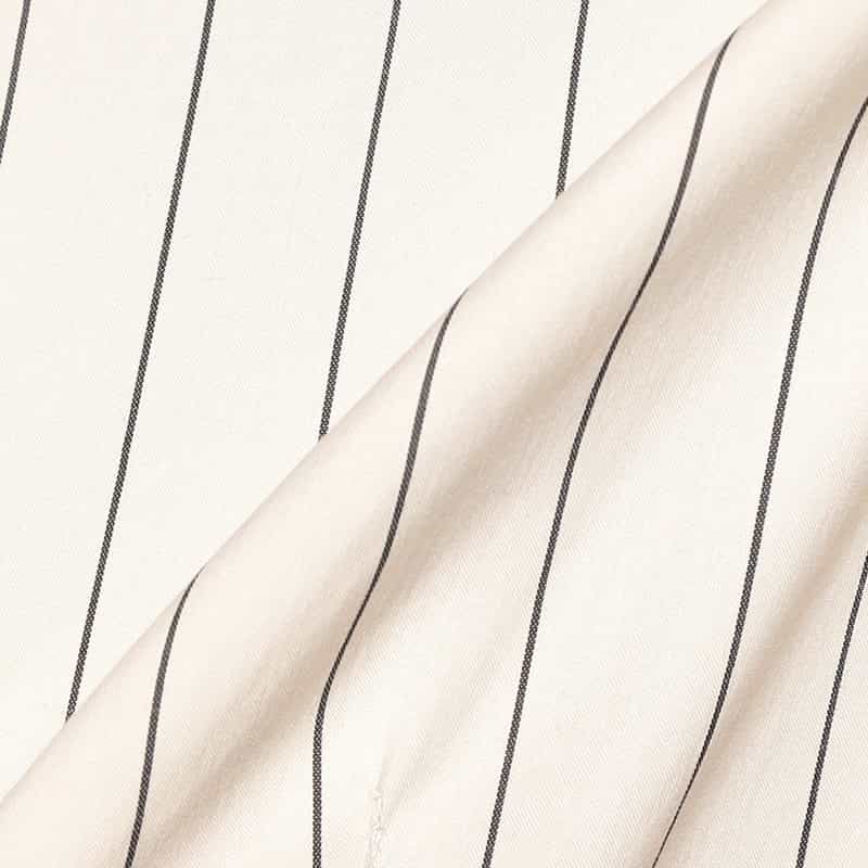 TELA ウエストシェイプ ストライプ柄シャツ BEIGE