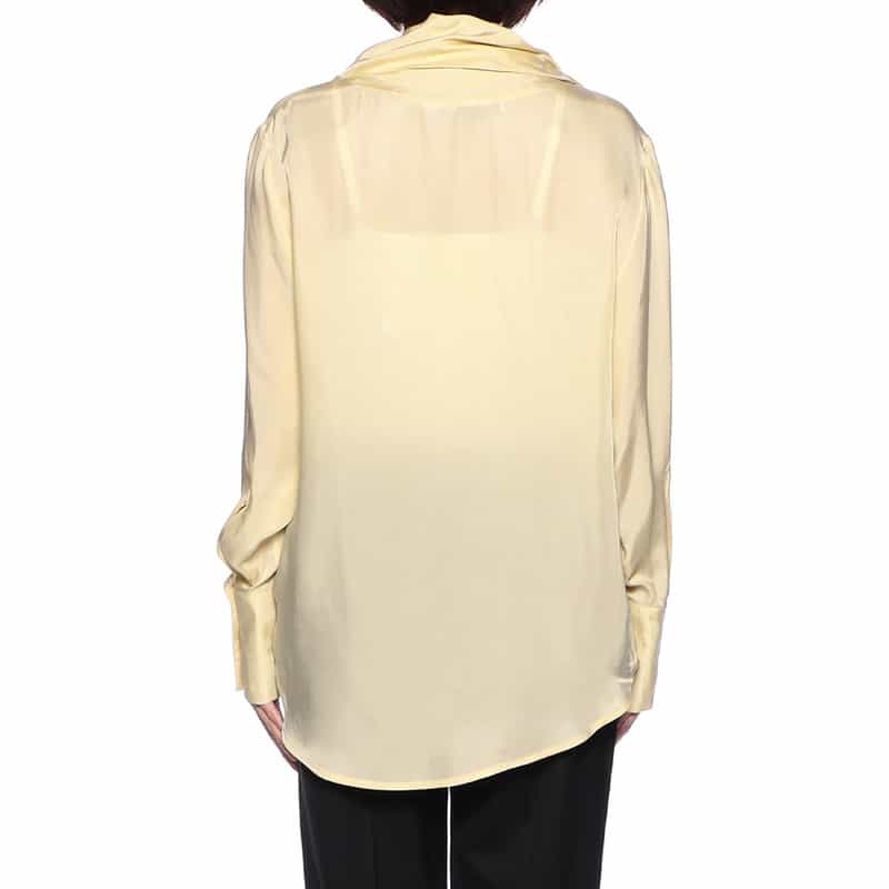 TELA シアー素材オフネック ブラウス YELLOW
