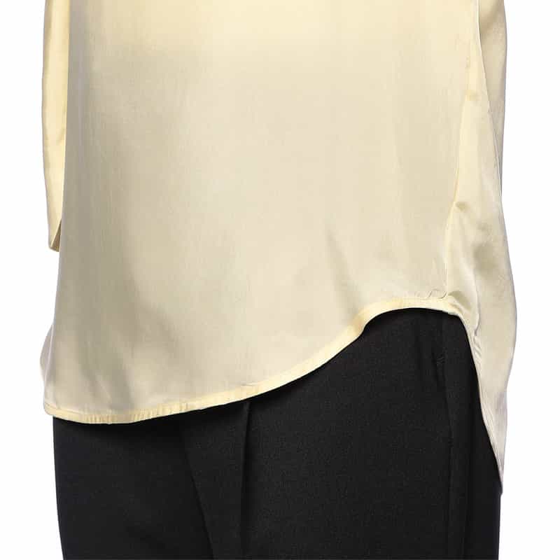 TELA シアー素材オフネック ブラウス YELLOW