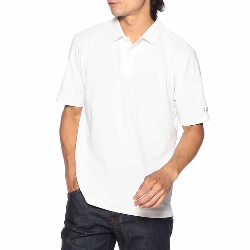BARNEYS NEW YORK 鹿の子ポロシャツ WHITE