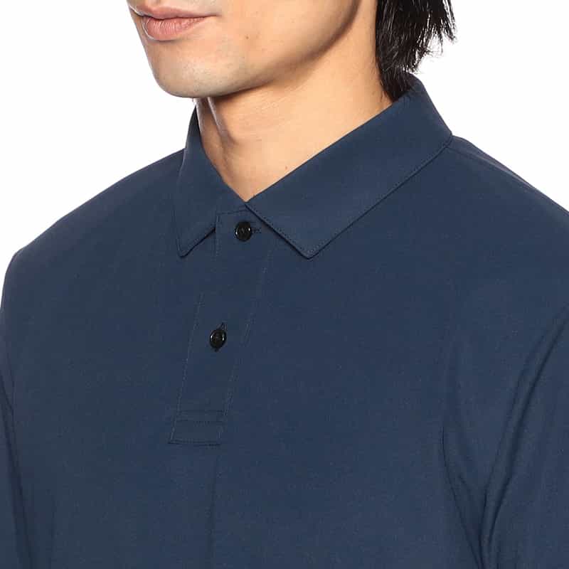 BARNEYS NEW YORK 鹿の子ポロシャツ NAVY