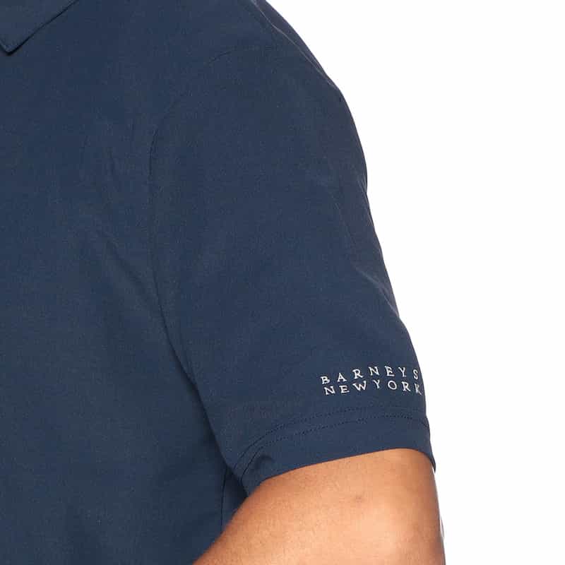 BARNEYS NEW YORK 鹿の子ポロシャツ NAVY