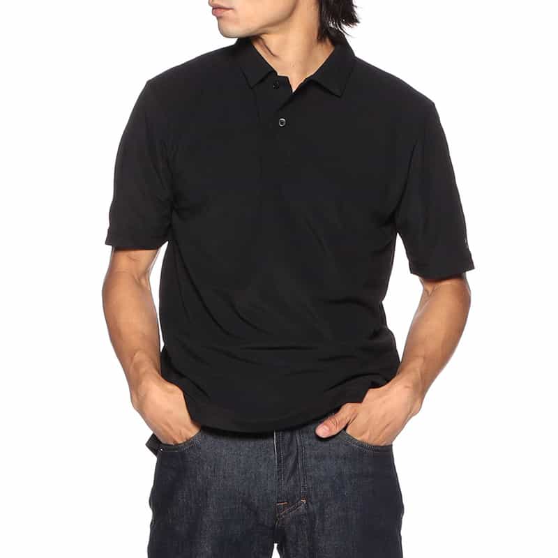 BARNEYS NEW YORK 鹿の子ポロシャツ BLACK