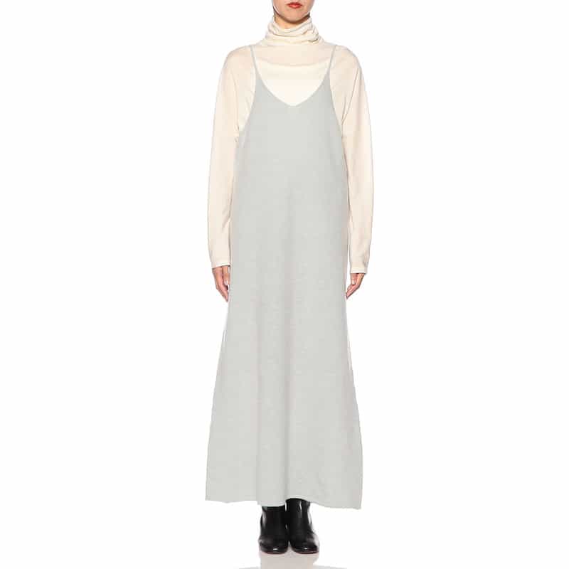 AURALEE ニットキャミソールドレス LIGHT BLUE