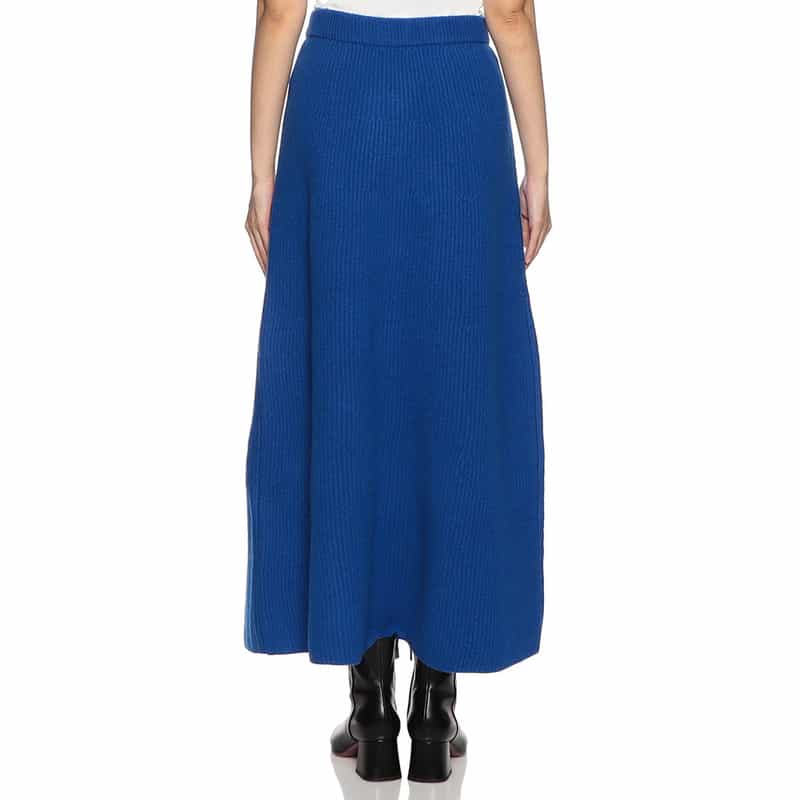 AURALEE リブニットスカート BLUE