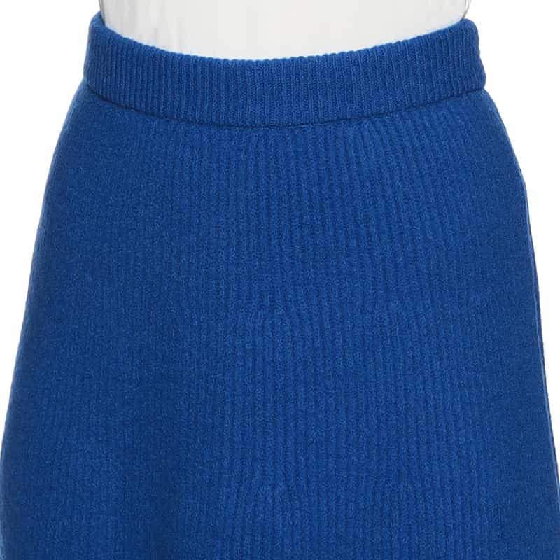 AURALEE リブニットスカート BLUE