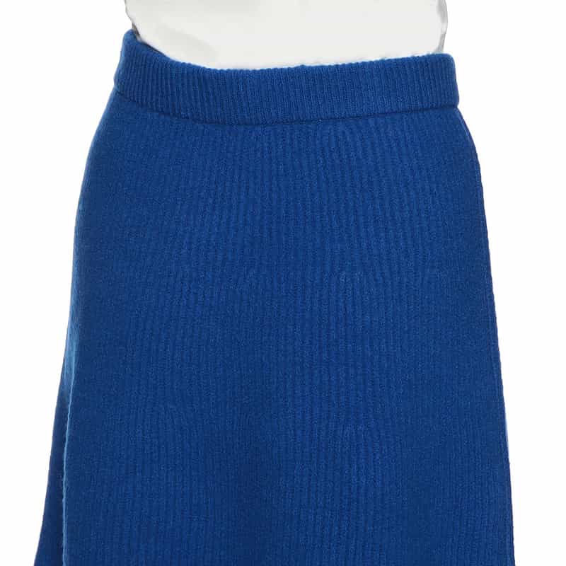 AURALEE リブニットスカート BLUE