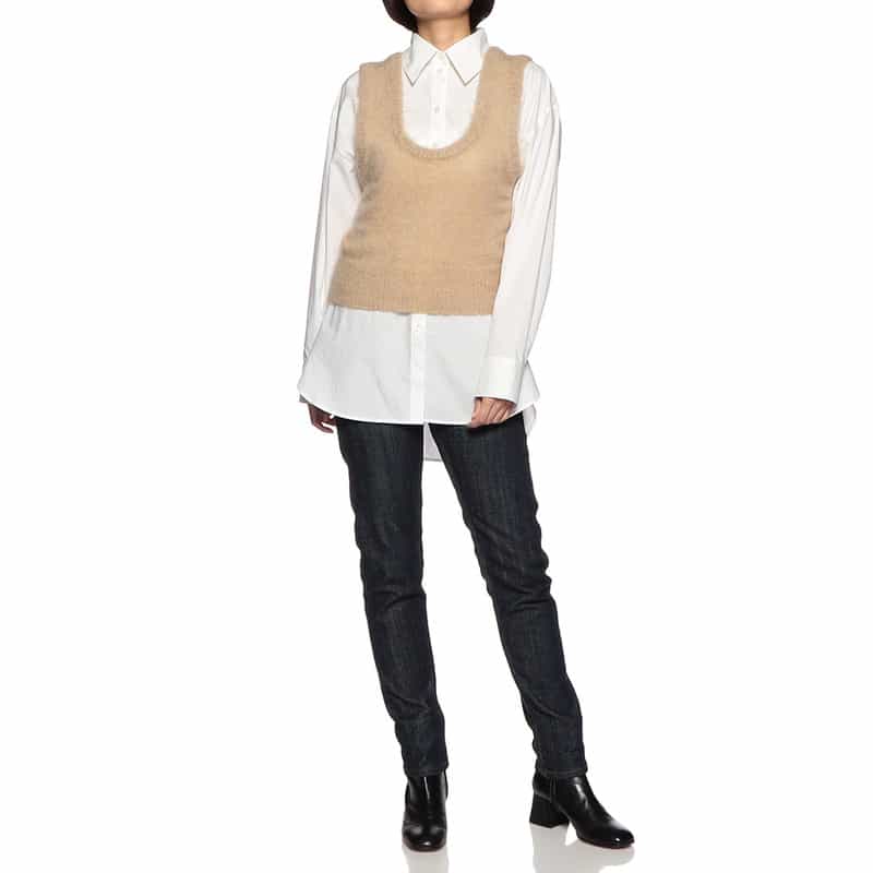 AURALEE ニットタンクトップ BEIGE