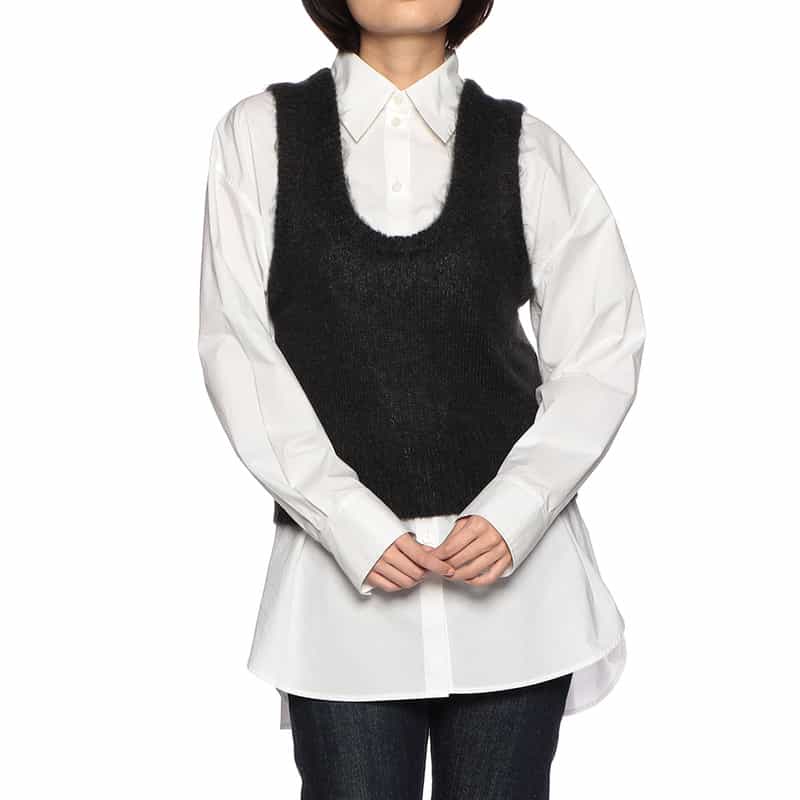AURALEE ニットタンクトップ BLACK