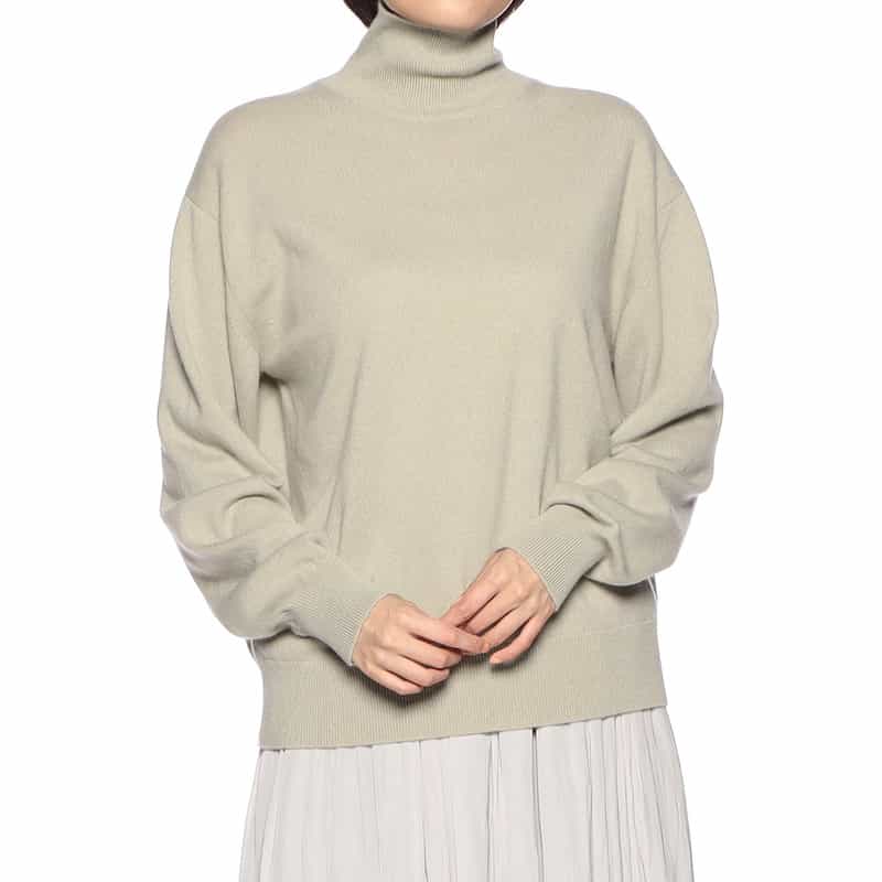AURALEE カシミヤ タートルネックニットプルオーバー KHAKI