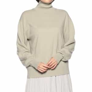 カシミヤ タートルネックニットプルオーバー