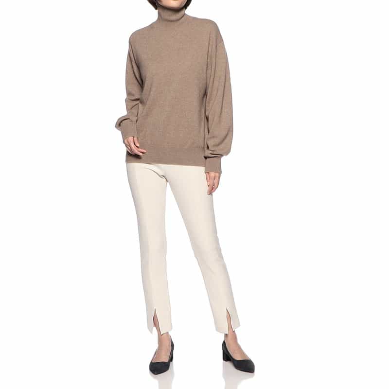 AURALEE カシミヤ タートルネックニットプルオーバー BROWN