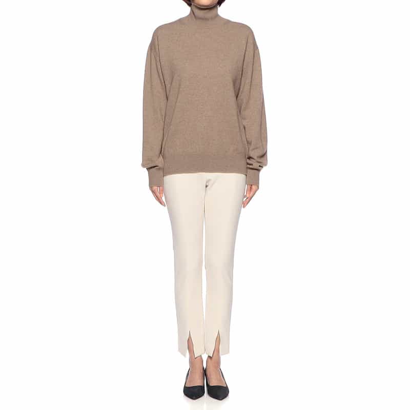 AURALEE カシミヤ タートルネックニットプルオーバー BROWN