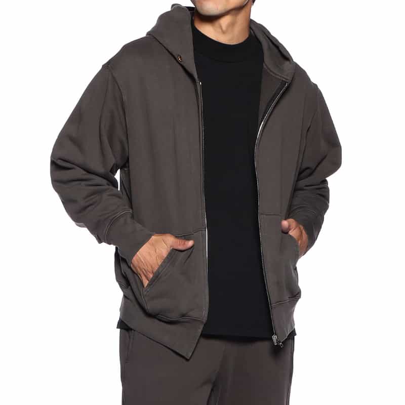 LES TIEN セットアップスエットパーカー DARK GRAY