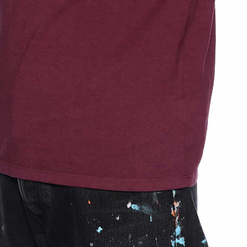 LES TIEN モックネックロングスリーブTシャツ WINE