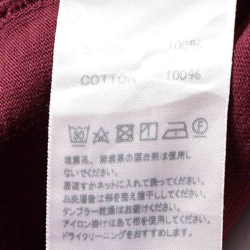 LES TIEN モックネックロングスリーブTシャツ WINE