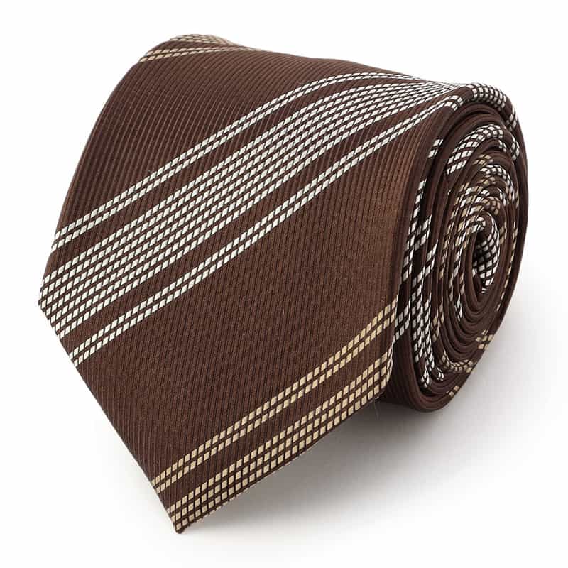 BARNEYS NEW YORK ストライプ柄タイ BROWN