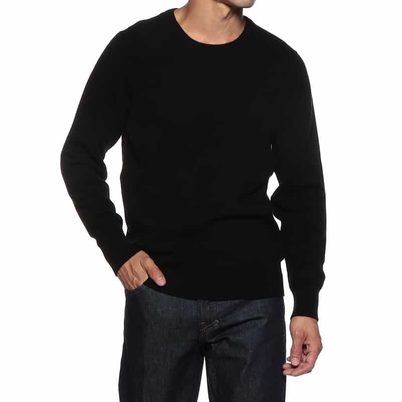BARNEYS NEW YORK カシミヤニットプルオーバー BLACK