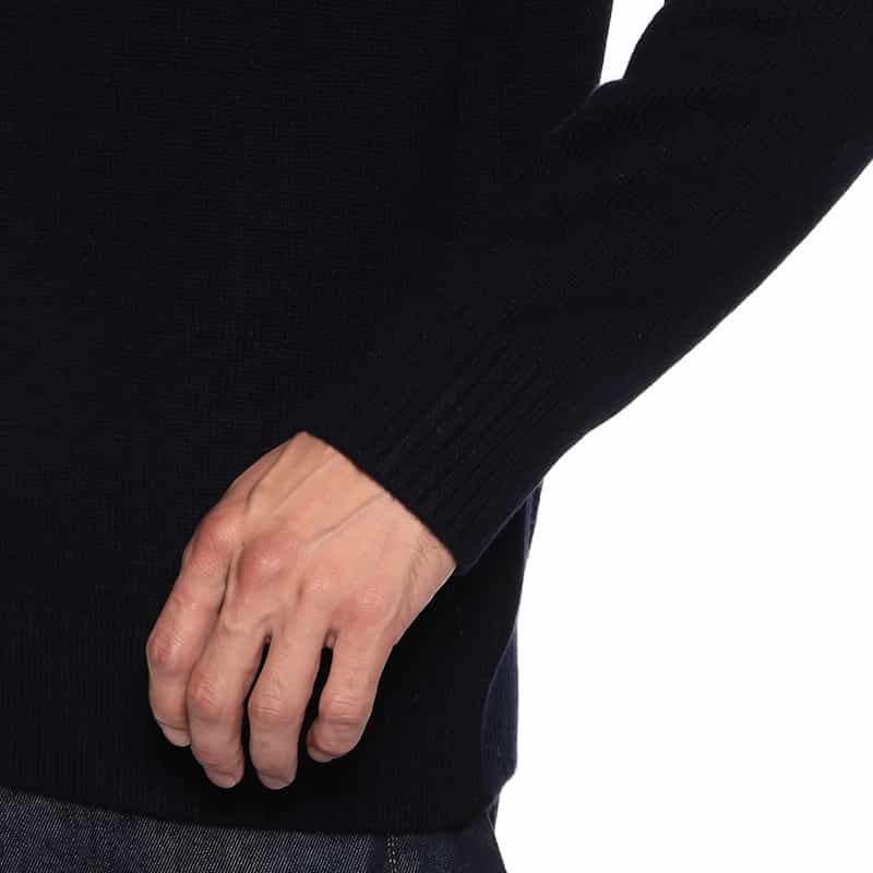 BARNEYS NEW YORK スタンドカラーニットカーディガン NAVY